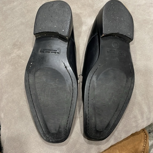 Men’s Italian black leather dress shoes size 10. Amado black calf derby main image 6